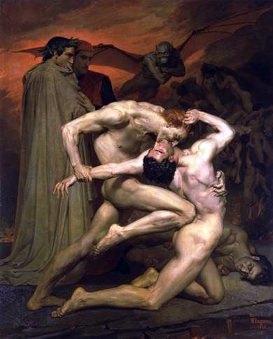 Dante és Virgil a pokolban   Adolf Bouguereau