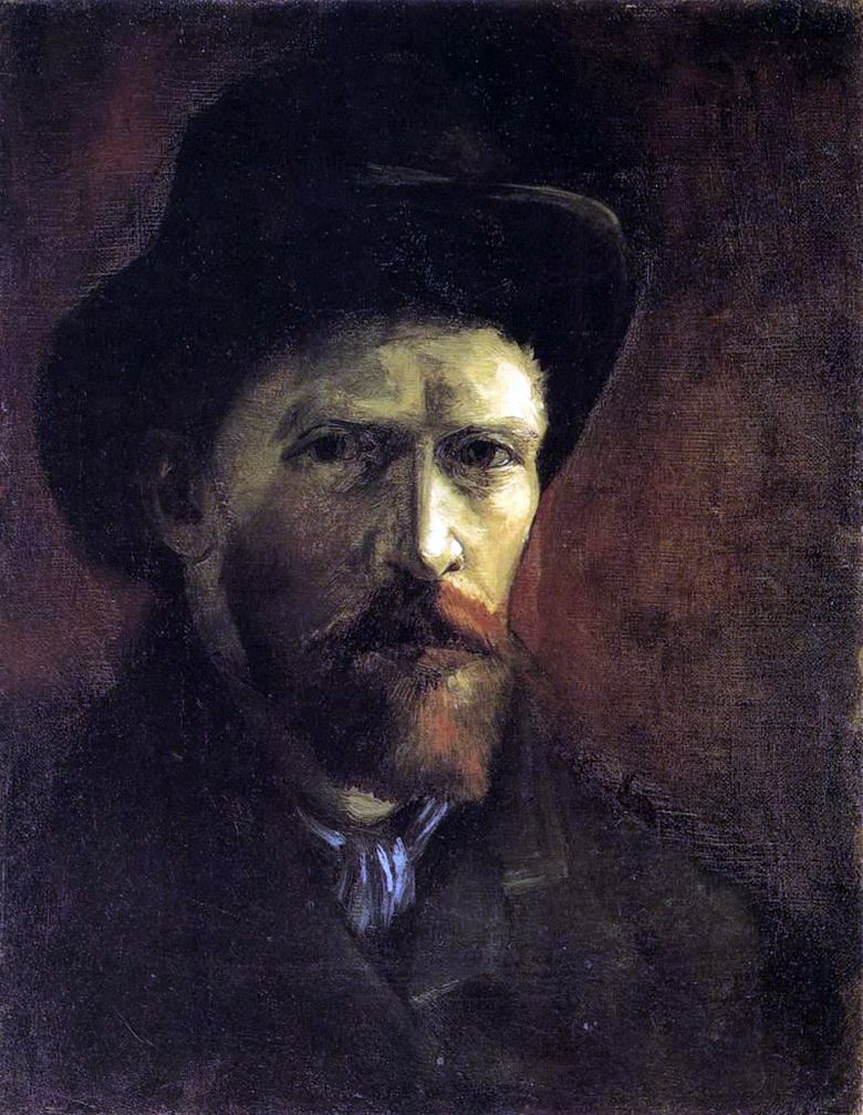 Önarckép egy sötét filc kalapban   Vincent Van Gogh