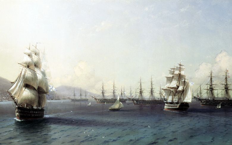 Fekete tengeri flotta Feodosiasban   Ivan Aivazovsky