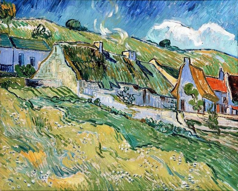Nádtetős tetőházak   Vincent Van Gogh