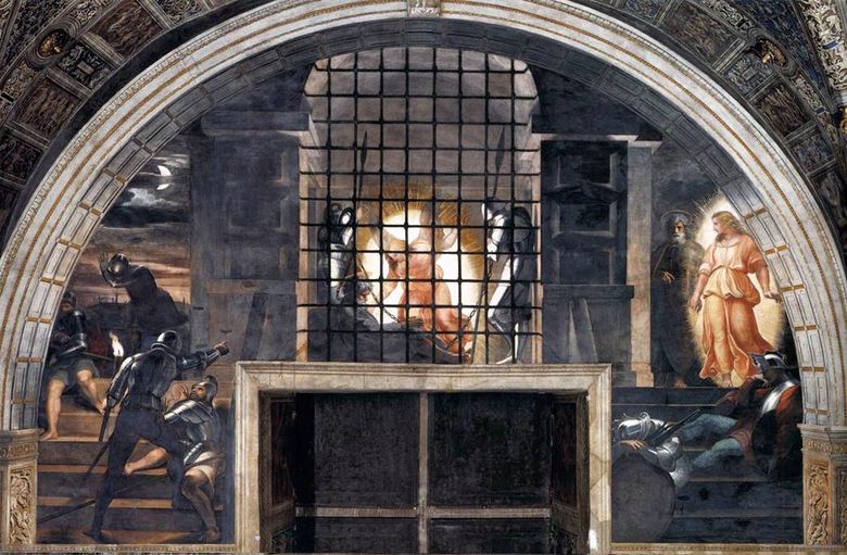 Szent Péter apostol felmagasztalása a börtönből   Rafael Santi