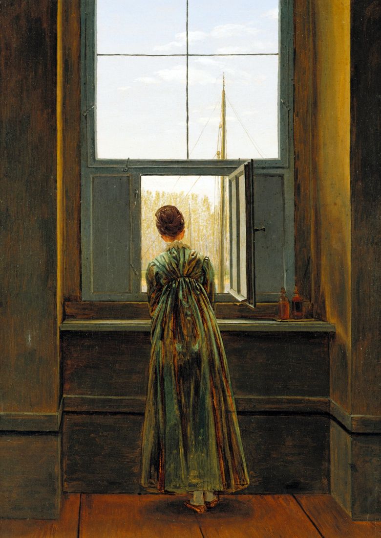 Nő az ablakon   Caspar David Friedrich