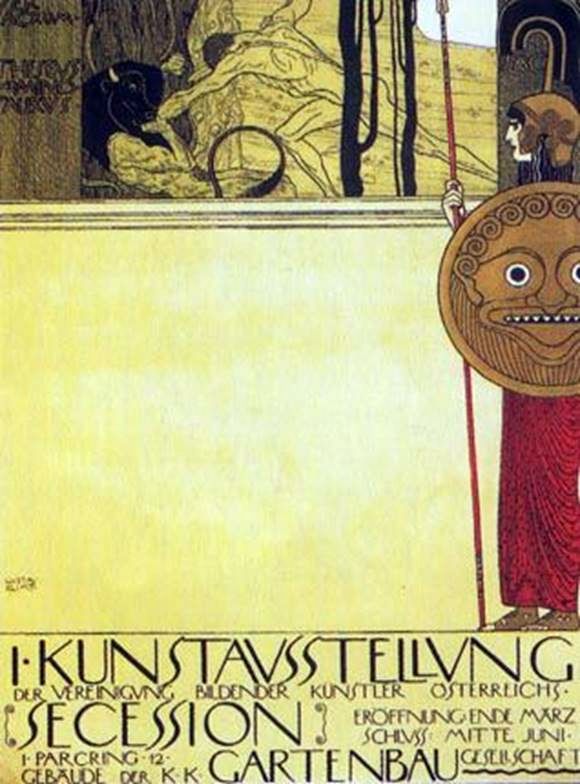 Poszter a bécsi szecesszió első kiállításához   Gustav Klimt