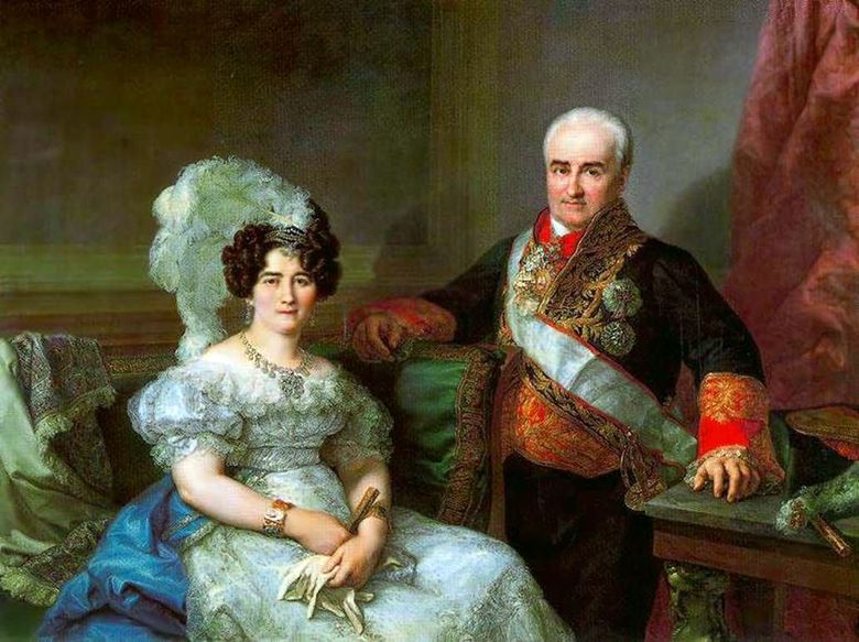 Antonio Ugarte és felesége   Lopez Portana portréja
