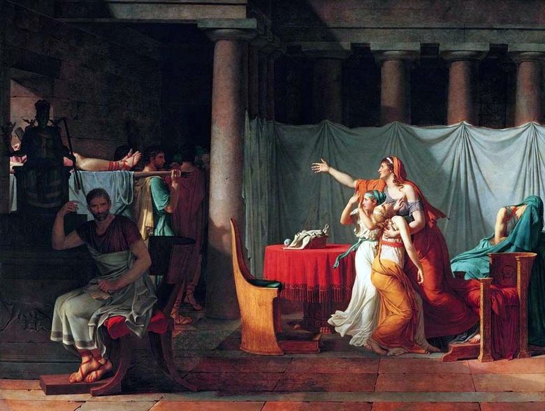 Az engedélyezõk elhozták Brutusnak kivégzett fiainak   Jacques Louis Davidnek a holttesteit