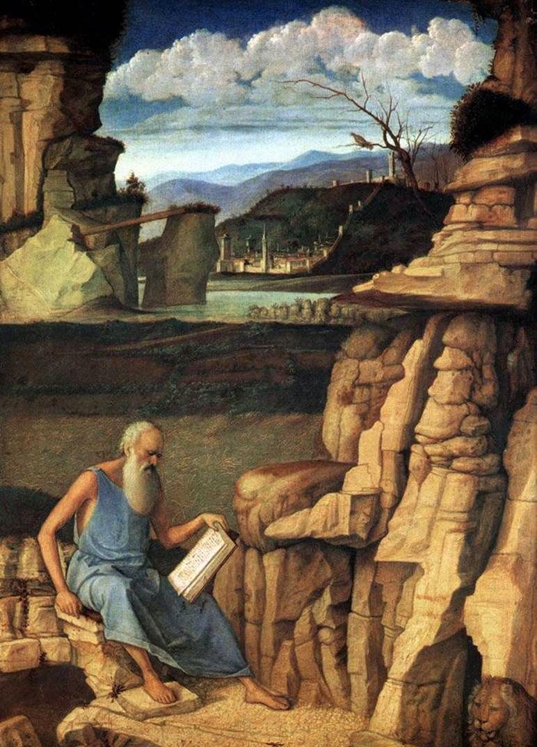 Szent Jerome olvasása a természetben   Giovanni Bellini