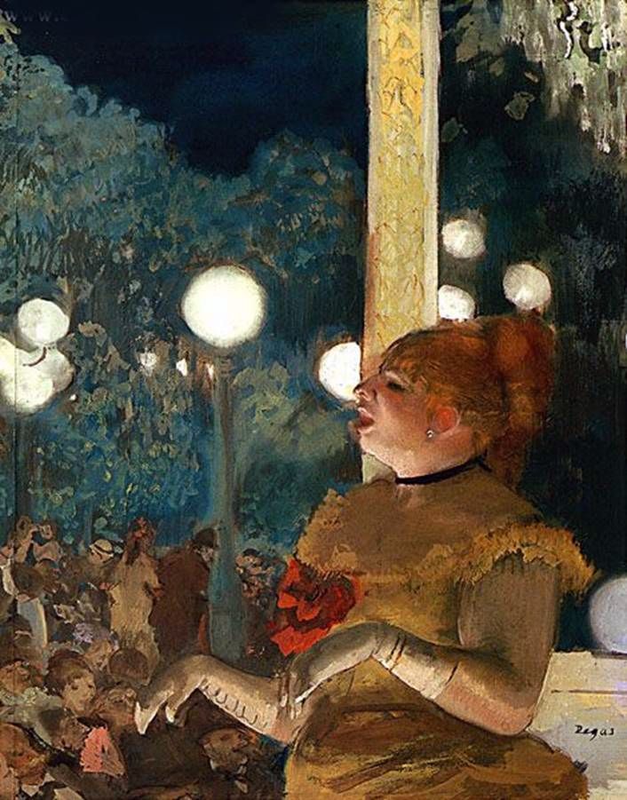 Kutya aria vagy énekes kesztyűvel   Edgar Degas