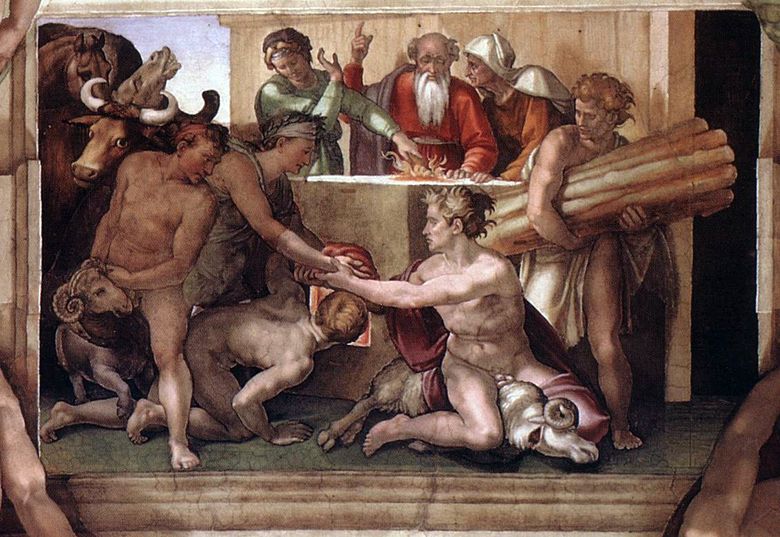 Noé áldozata   Michelangelo Buanarrotti