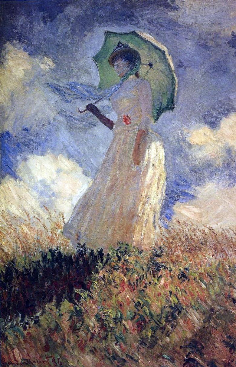 Hölgy esernyővel   Claude Monet
