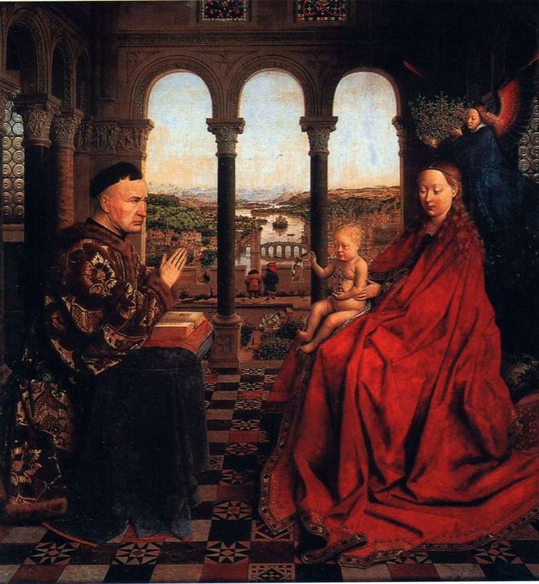 Rolen Madonna kancellár   Jan van Eyck