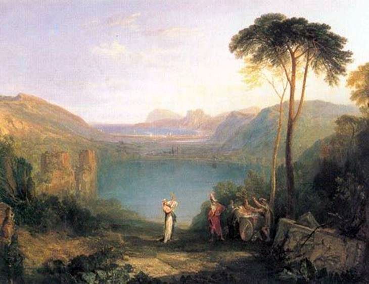 Avern tó: Aeneas és Kuma szelleme   William Turner
