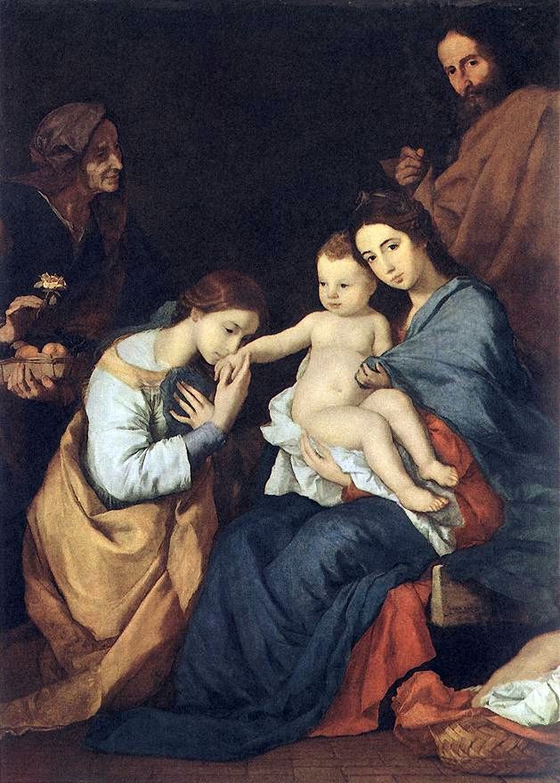 Szent család Szent Katalinnal   Hussep de Ribera