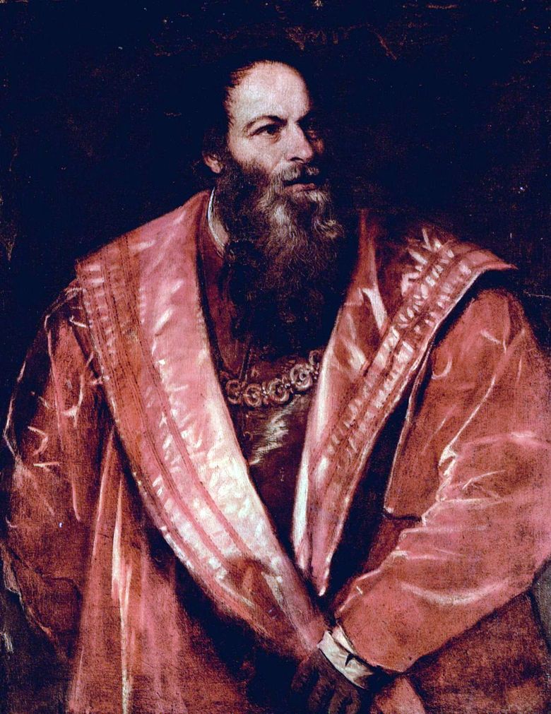 Pietro Aretino   Titian Vecellio portréja