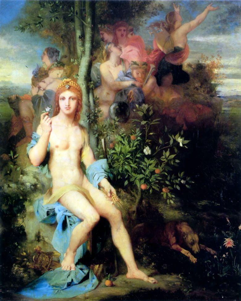 Apollo és a kilenc múza   Gustave Moreau