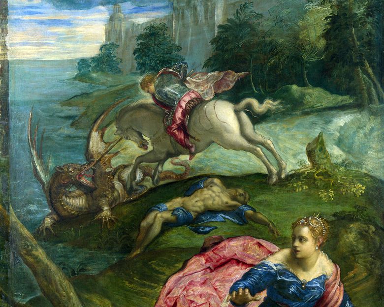 Szent György, hercegnő és a sárkány   Jacopo Tintoretto